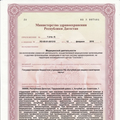 лицензия  007401