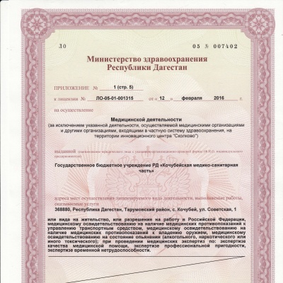 лицензия  007402